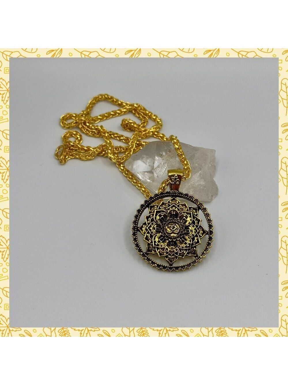 Yoga Meditation Om/Aum Symbol Necklace #1117 – Heavyweight Pendant & Chain